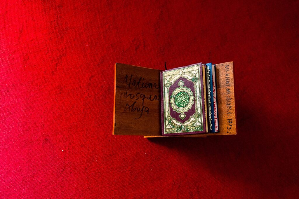 Resume Quran memorization – the Quran on a wooden rehal stand